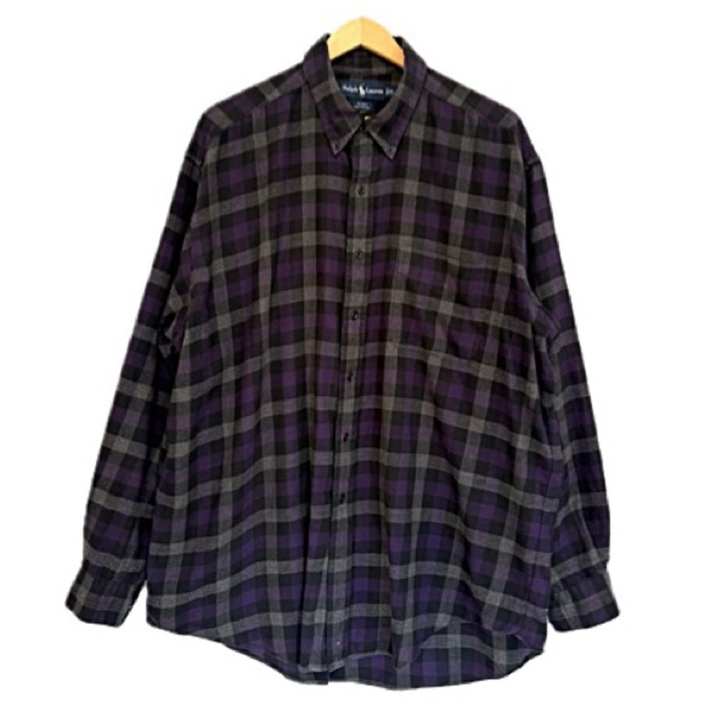 Ralph Lauren Blake Flannel Plaid Button Down Shirt Mens Size XL Long Sleeve